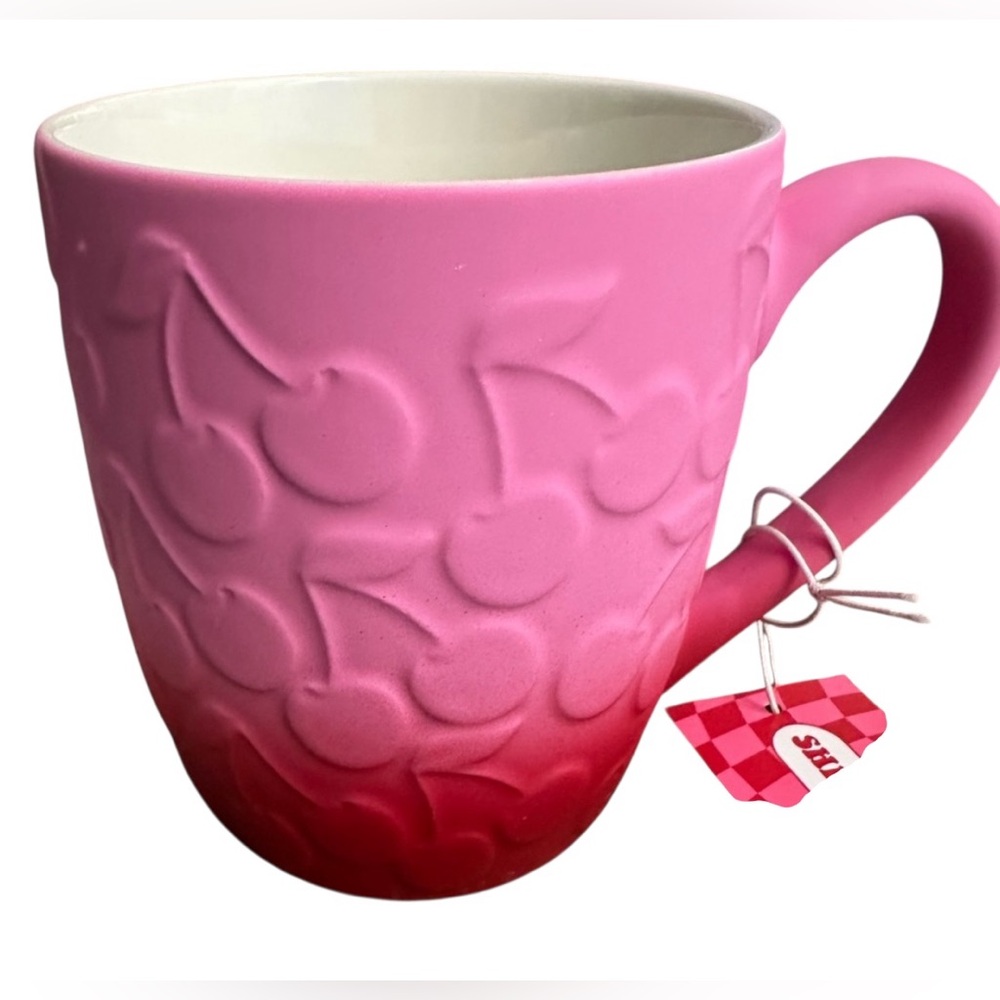 Pink Cherry Embossed Mug